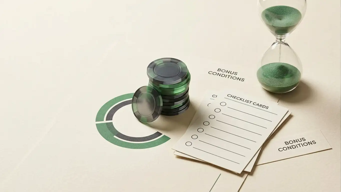 Abstract illustration representing casino bonus terms and wagering