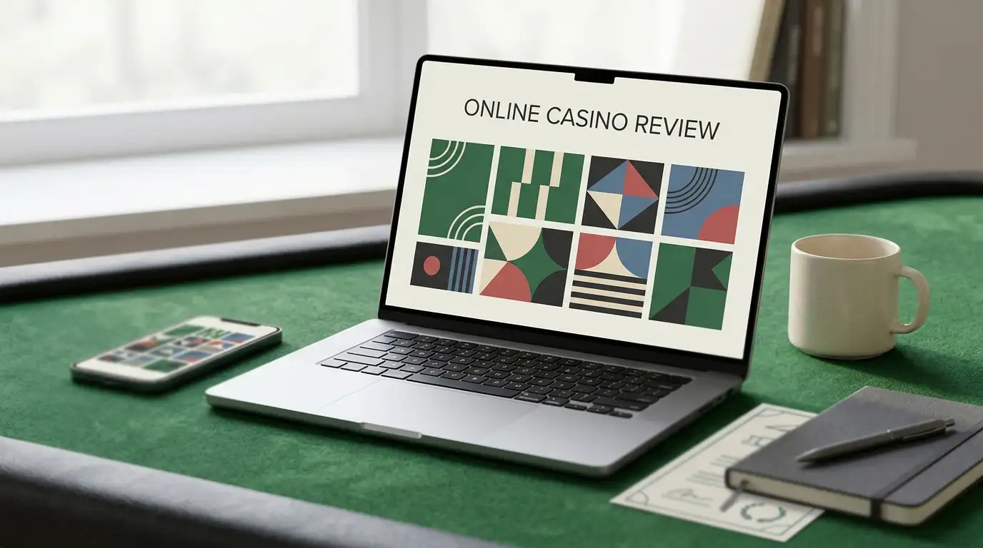 Illustration of online casino games and payment choices