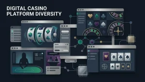 Abstract casino game categories and unbranded slot tiles