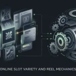 Abstract unbranded slot reels and game information symbols