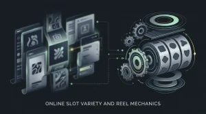 Abstract unbranded slot reels and game information symbols