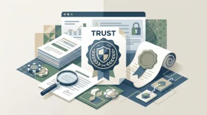 Unbranded illustration of account terms and secure support records